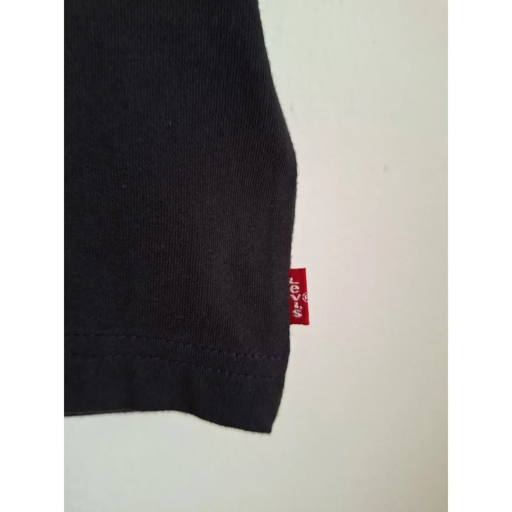 Levis Kids Boys Black Graphic Logo T-Shirt Size 12A Short Sleeve Cotton Tee‎ NWT